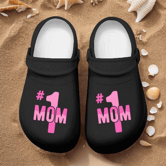 Hashtag Number One Mom Mothers Day Idea Mama Women Nurse Clogs
