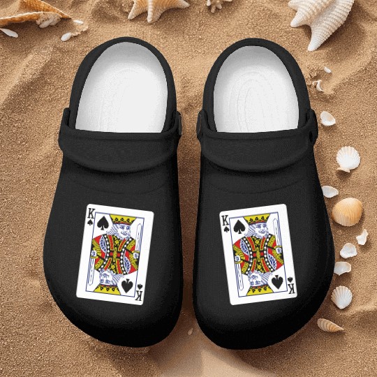 King Of Spades Playing Card Nurse Clogs