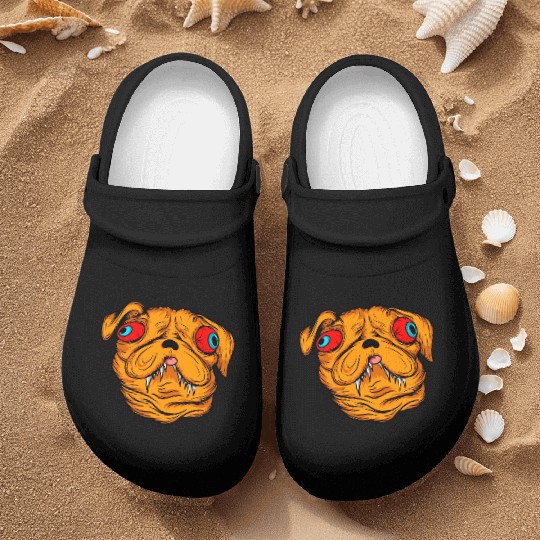 Funny Scary Red Eyes Dog Owners Pet Lover Gifts Nurse Clogs
