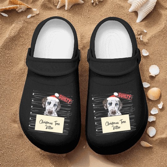 Dalmatian christmas funny prison Nurse Clogs