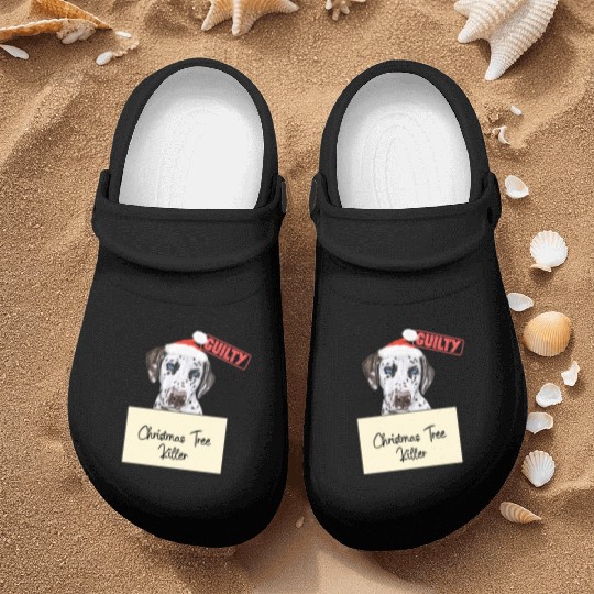 Dalmatian christmas funny prison Nurse Clogs