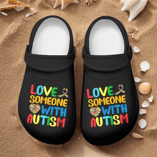 Autism Mom I Love Someone with Autism Autism Aware Nurse Clogs