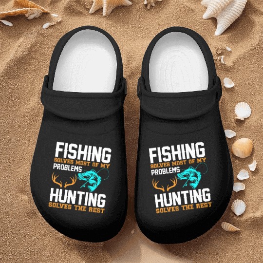 Fishing Solves Most Of My Problems Nurse Clogs