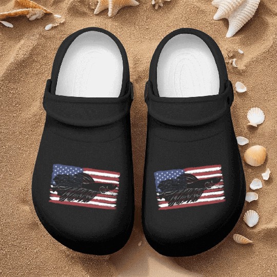 Betta Fish American US Flag Aquarium Fish Keeper A Nurse Clogs