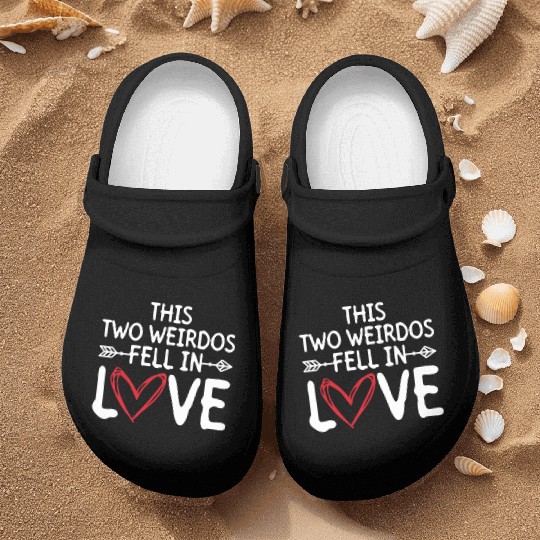 This Two Weirdos Fell In Love - Bride Groom Nurse Clogs