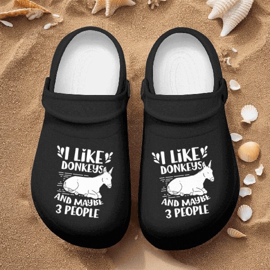 I Like Donkeys And Maybe 3 People Farm Donkey Nurse Clogs