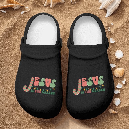 Jesus is The Reason for the Season Candy Christian Nurse Clogs
