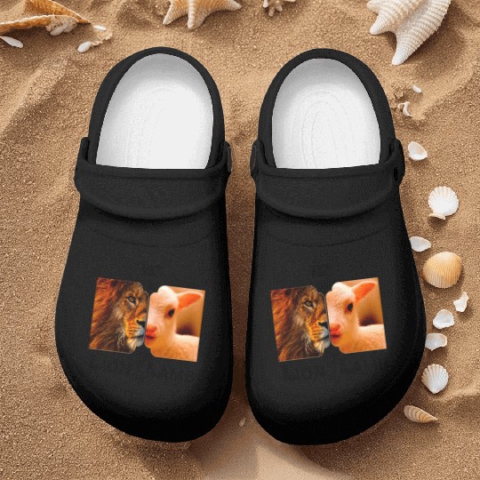He is the Lion and the Lamb Nurse Clogs