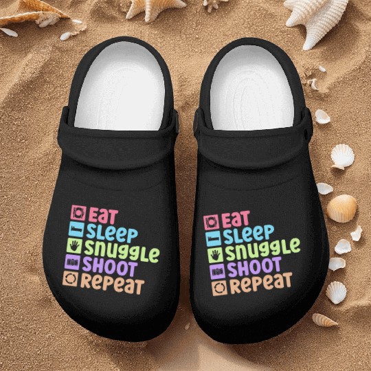 Eat Sleep Snuggle Shoot Repeat - Newborn Nurse Clogs