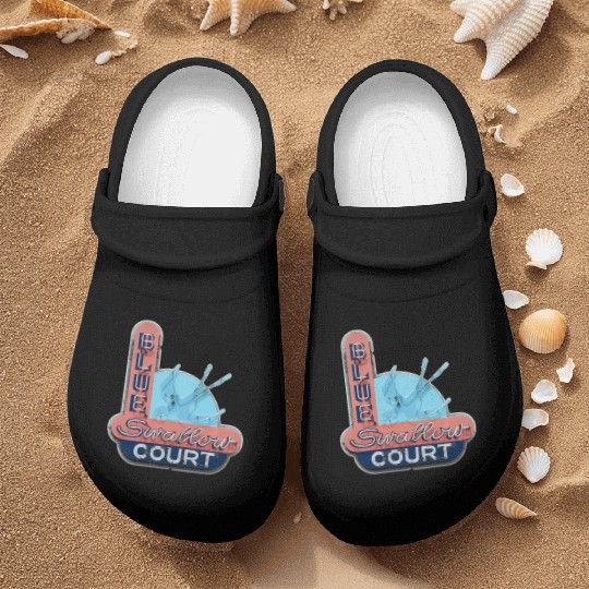 Blue Swallow Court Route 66 Tucumcari Nurse Clogs