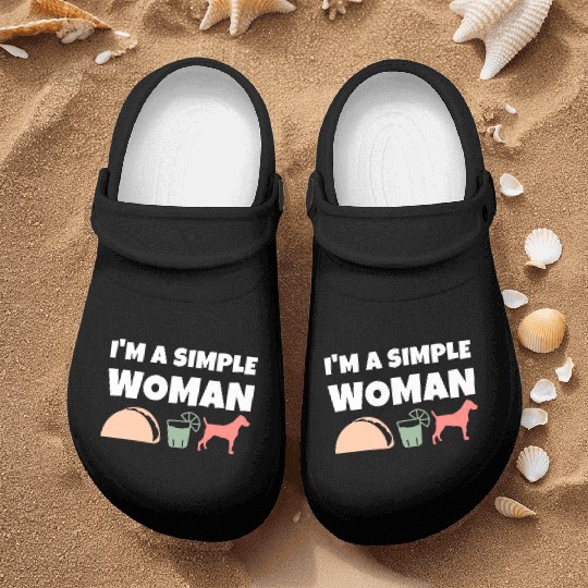 I'm A Simple Woman Tacos Tequila Jack Russell Nurse Clogs