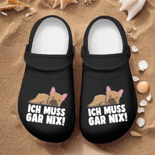 I don't have to relax at all, Great Dane dog lover Nurse Clogs