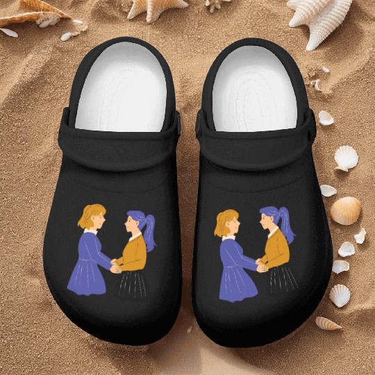 lesbian lgbtq pride valentine day 2023 valentines Nurse Clogs