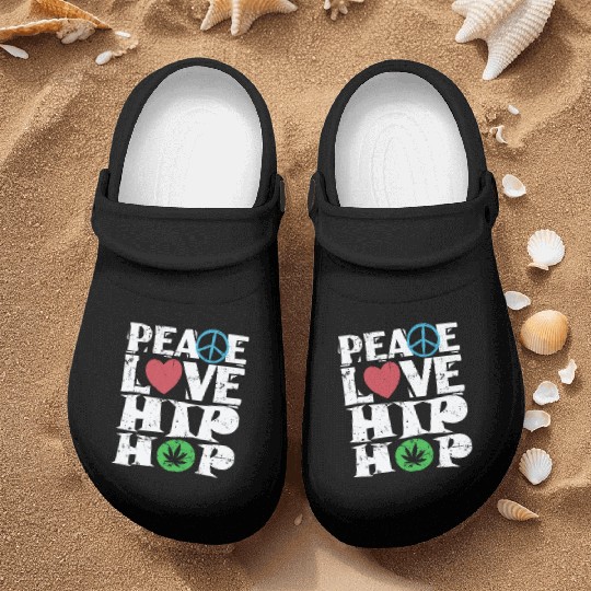 Peace Love Hip Hop Music Direction Rap Nurse Clogs