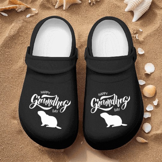 Happy Groundhog Day Nurse Clogs Funny Groundhog