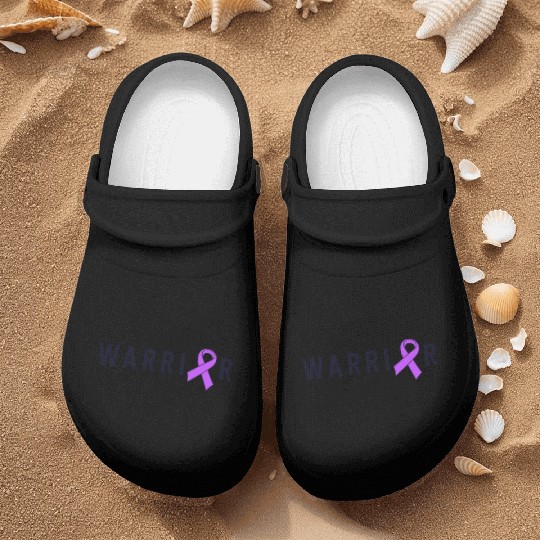Epilepsy Warrior Men Dad Father Purple Ribbon Nurse Clogs