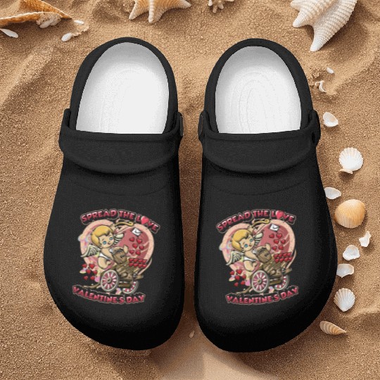 Spread The Love Cupid Arrow Heart Nurse Clogs
