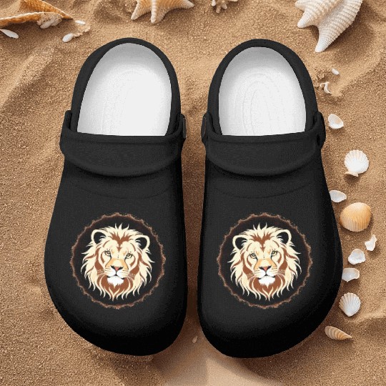 Royal Cartoon Lion - King of the Jungle 20 Nurse Clogs