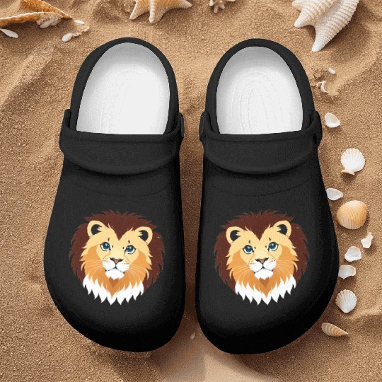 Royal Cartoon Lion - King of the Jungle 5 Nurse Clogs