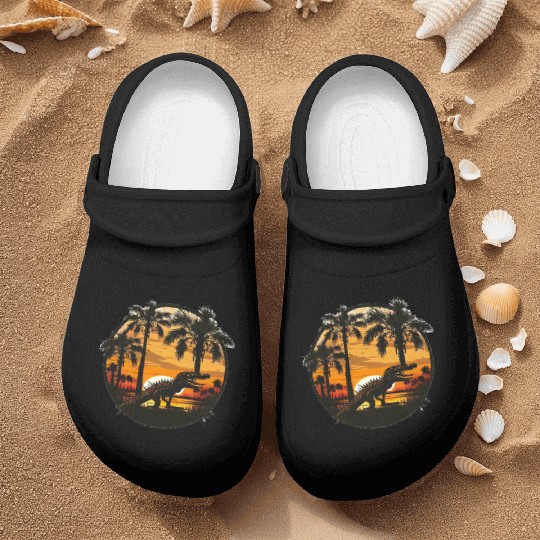 Florida Everglades Sunset Alligator and Palm Tree Nurse Clogs