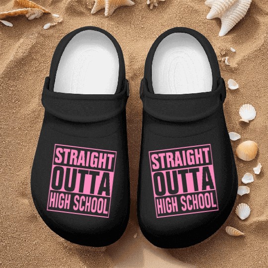 Straight Outta High School graduation Nurse Clogs