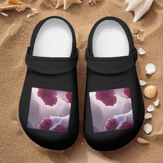 Fantasy Roses and Silk Nurse Clogs