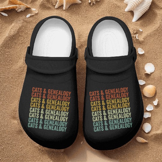 Cats & Genealogy Genealogy Genealogist Cats Lover Nurse Clogs