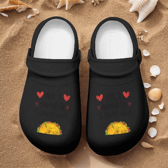 Vintage I Love Tacos Groovy Tacos Are My Valentine Nurse Clogs