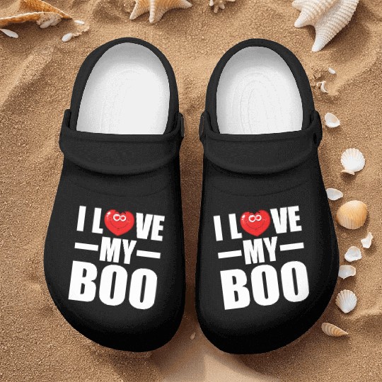 I Love My Boo Cute Valentines Day Gift Nurse Clogs