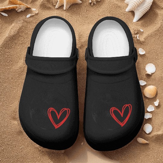 Baseball Gigi Heart Funny Baseball Lover Nurse Clogs