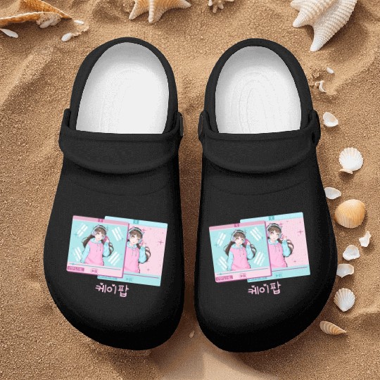 Cute Anime Kpop Girl Vaporwave Aesthetic Nurse Clogs