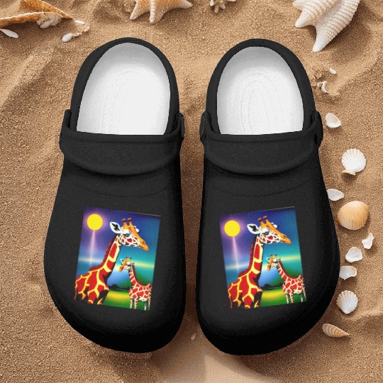 Giraffe in the spectrum of light Nurse Clogs