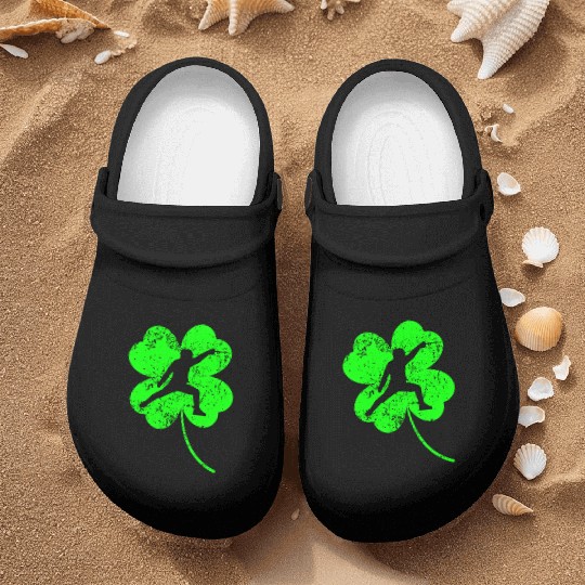 Fencing St. Patrick's day shamrock Nurse Clogs
