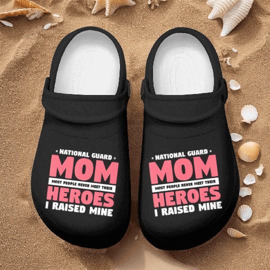 National Guard Mom Lovely Mother Family Military Nurse Clogs
