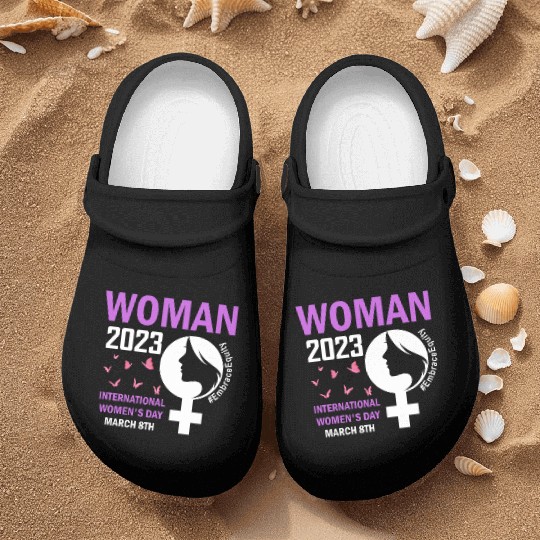 International Women's Day 2023 Embrace Equity Nurse Clogs