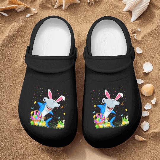 Shark Fish Easter Egg Hunting Hammerhead Shark Eas Nurse Clogs
