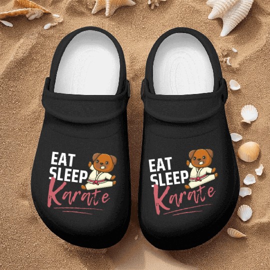 Eat Sleep Karate Nurse Clogs