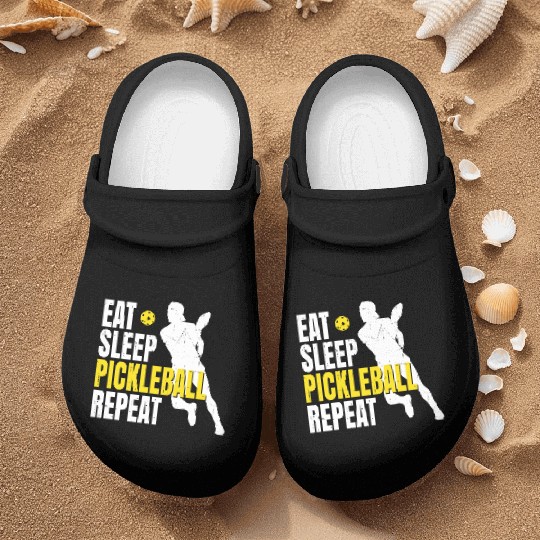 Eat Sleep Pickleball Repeat Pickleballplayer Nurse Clogs