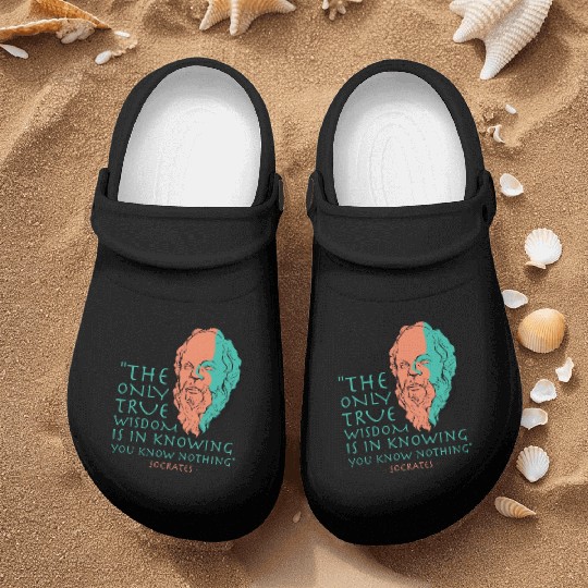 Socrates Stoic Philosophy Quote Nurse Clogs