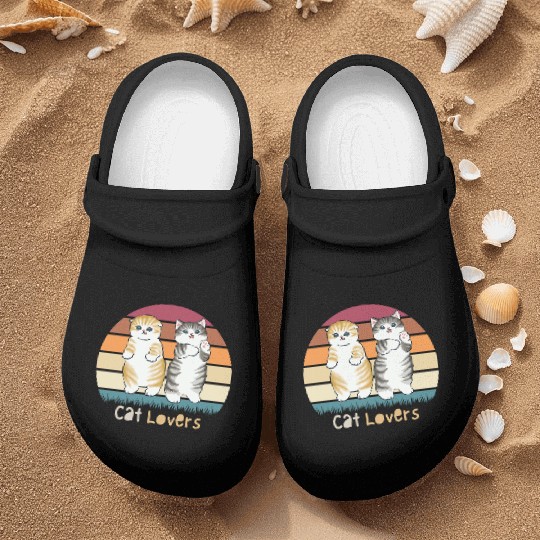 Cat lovers dedign with sweet cats Nurse Clogs