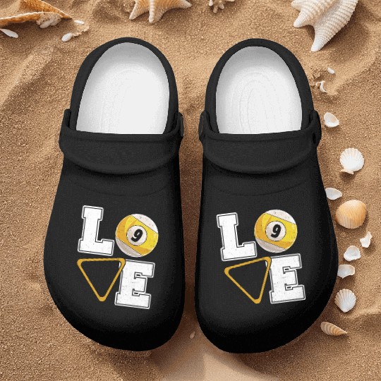 Billiards Love Pool Player Billiards Lover Nurse Clogs