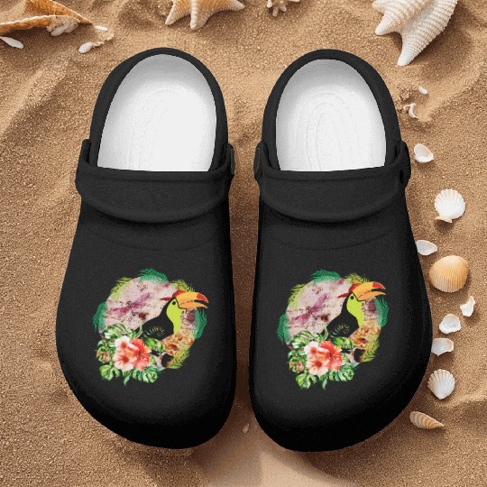 Toucan's Magic - Tropical Bird Witchcraft Nurse Clogs