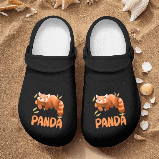 Red Panda Bored Cute Animal Lazy Animal Lover Nurse Clogs