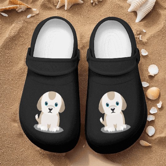 Cute and Adorable Light Brown Puppy Nurse Clogs