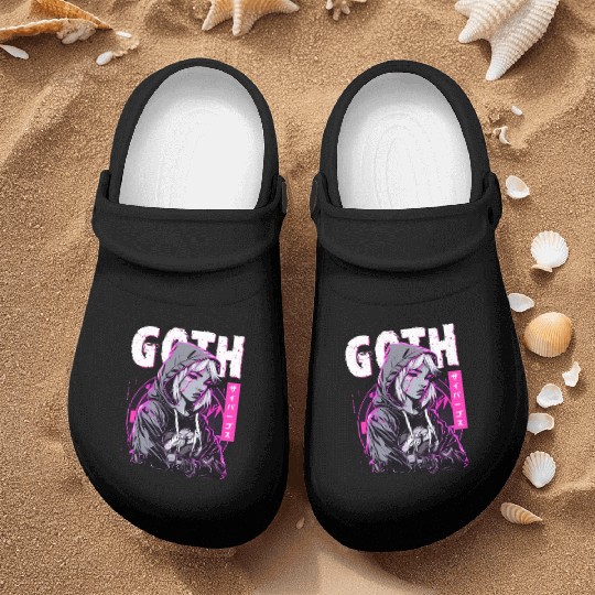 Gothic Sad Girl Anime Japanese Cybergoth Vaporwave Nurse Clogs