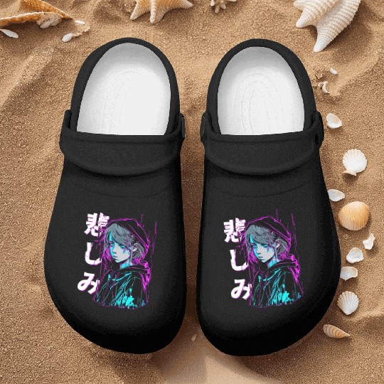 Sad Emo Anime Japanese Aesthetic Vaporwave Nurse Clogs