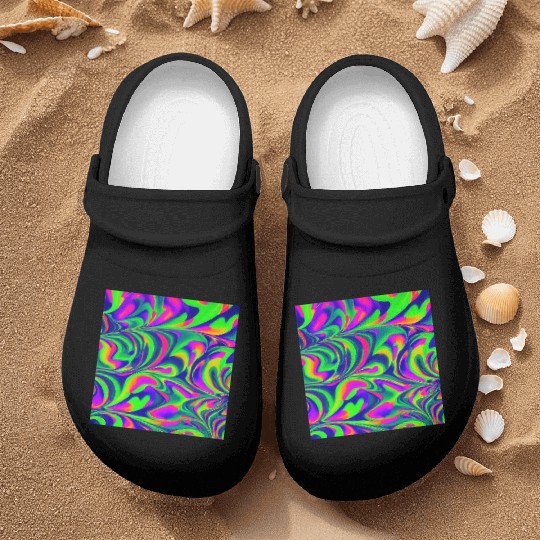 Colorful patterns rainbow pattern creative Nurse Clogs