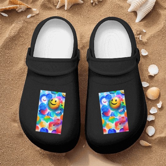 Happiness Colorful Watercolor Modern Art Future Nurse Clogs