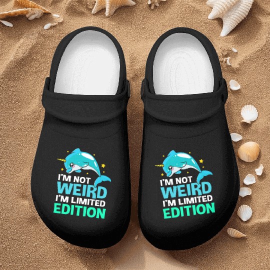Im Not Weird Im Limited Edition Funny Narwhal Nurse Clogs