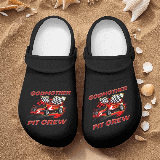 Godmother Pit Crew Race Car Birthday Party Racing Nurse Clogs